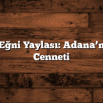 Aladağ Eğni Yaylası: Adana’nın Saklı Cenneti