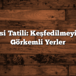 Ege Bölgesi Tatili: Keşfedilmeyi Bekleyen Görkemli Yerler