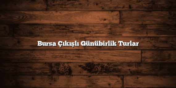 Bursa Çıkışlı Günübirlik Turlar
