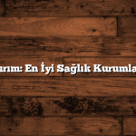 Sağlığa Yatırım: En İyi Sağlık Kurumları Firmaları