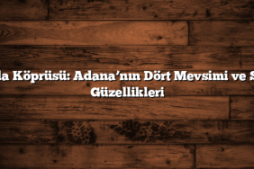 Varda Köprüsü: Adana’nın Dört Mevsimi ve Saklı Güzellikleri