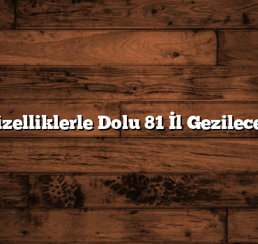 Eşsiz Güzelliklerle Dolu 81 İl Gezilecek Yerler
