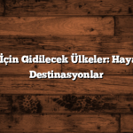 Kış Tatili İçin Gidilecek Ülkeler: Hayalinizdeki Destinasyonlar