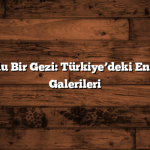 Sanat Dolu Bir Gezi: Türkiye’deki En İyi Sanat Galerileri