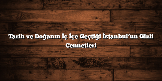 Tarih ve Doğanın İç İçe Geçtiği İstanbul’un Gizli Cennetleri