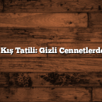 Türkiye’de Kış Tatili: Gizli Cennetlerde Dolaşmak