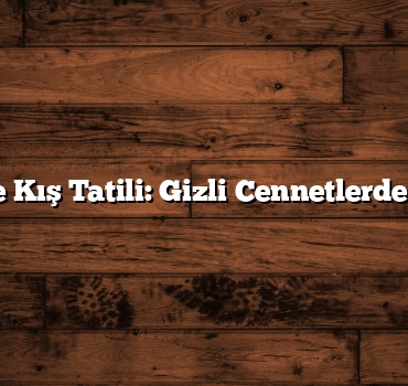 Türkiye’de Kış Tatili: Gizli Cennetlerde Dolaşmak