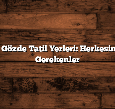 Türkiye’nin Gözde Tatil Yerleri: Herkesin Keşfetmesi Gerekenler
