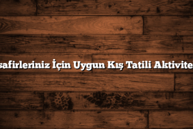 Misafirleriniz İçin Uygun Kış Tatili Aktiviteleri