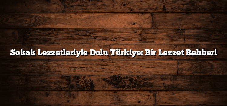 Sokak Lezzetleriyle Dolu Türkiye: Bir Lezzet Rehberi
