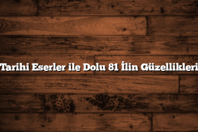 Tarihi Eserler ile Dolu 81 İlin Güzellikleri