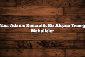 Göz Alıcı Adana: Romantik Bir Akşam Yemeği için Mahalleler