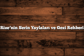 Rize’nin Serin Yaylaları ve Gezi Rehberi