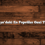 Türkiye’deki En Popsüler Gezi Turları