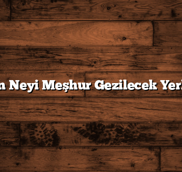 Van Neyi Meşhur Gezilecek Yerleri