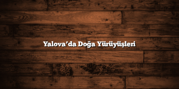 Yalova’da Doğa Yürüyüşleri