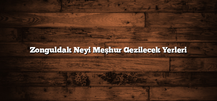 Zonguldak Neyi Meşhur Gezilecek Yerleri