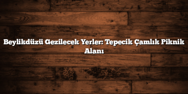 Beylikdüzü Gezilecek Yerler: Tepecik Çamlık Piknik Alanı