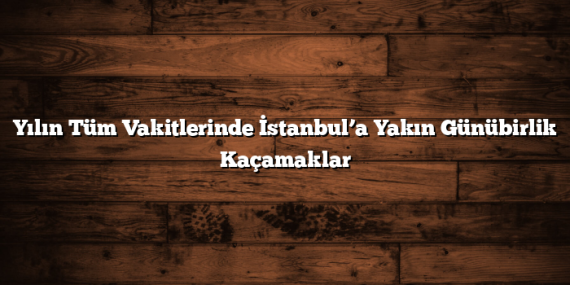 Yılın Tüm Vakitlerinde İstanbul’a Yakın Günübirlik Kaçamaklar