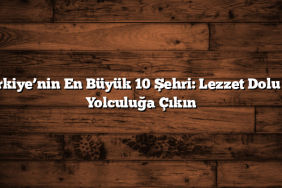 Türkiye’nin En Büyük 10 Şehri: Lezzet Dolu Bir Yolculuğa Çıkın