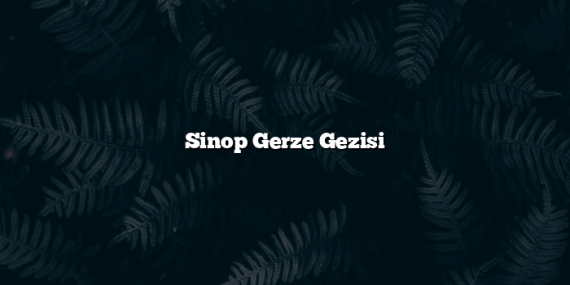 Sinop Gerze Gezisi