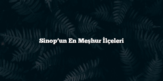 Sinop’un En Meşhur İlçeleri