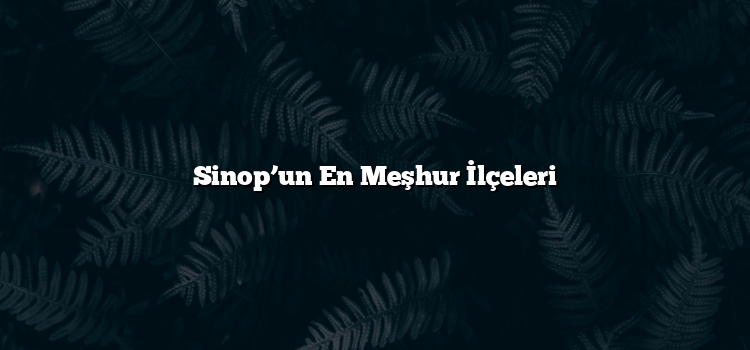 Sinop’un En Meşhur İlçeleri