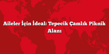 Aileler İçin İdeal: Tepecik Çamlık Piknik Alanı