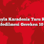 Arabayla Karadeniz Turu Rotası: Keşfedilmesi Gereken 10 Yer