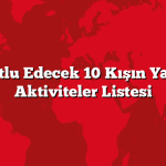 Sizi Mutlu Edecek 10 Kışın Yapılacak Aktiviteler Listesi