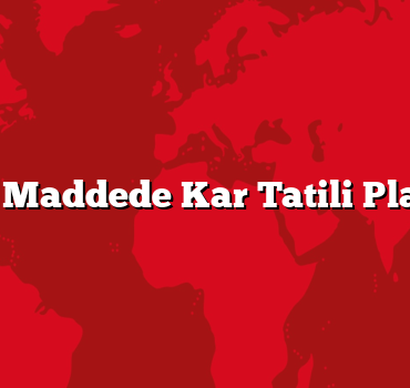 10 Maddede Kar Tatili Planı