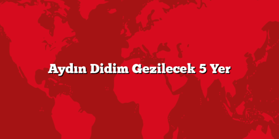 Aydın Didim Gezilecek 5 Yer