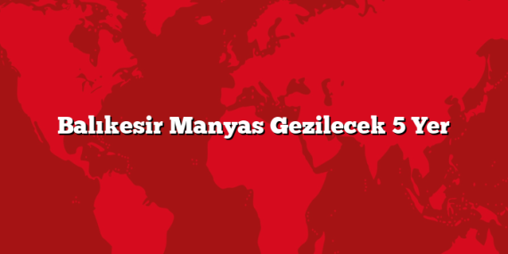 Balıkesir Manyas Gezilecek 5 Yer
