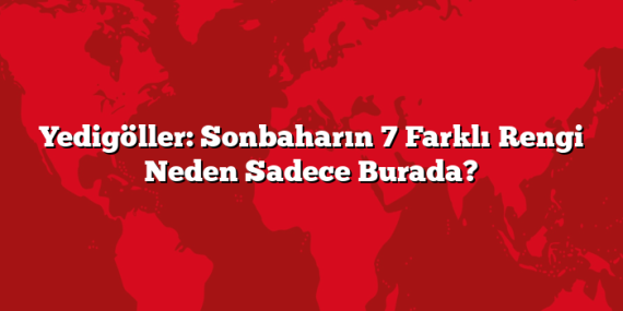 Yedigöller: Sonbaharın 7 Farklı Rengi Neden Sadece Burada?