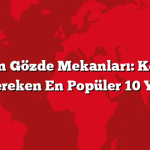 İstanbul’un Gözde Mekanları: Keşfetmeniz Gereken En Popüler 10 Yer