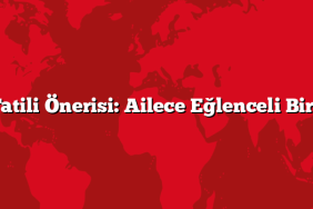 Kış Tatili Önerisi: Ailece Eğlenceli Bir Plan